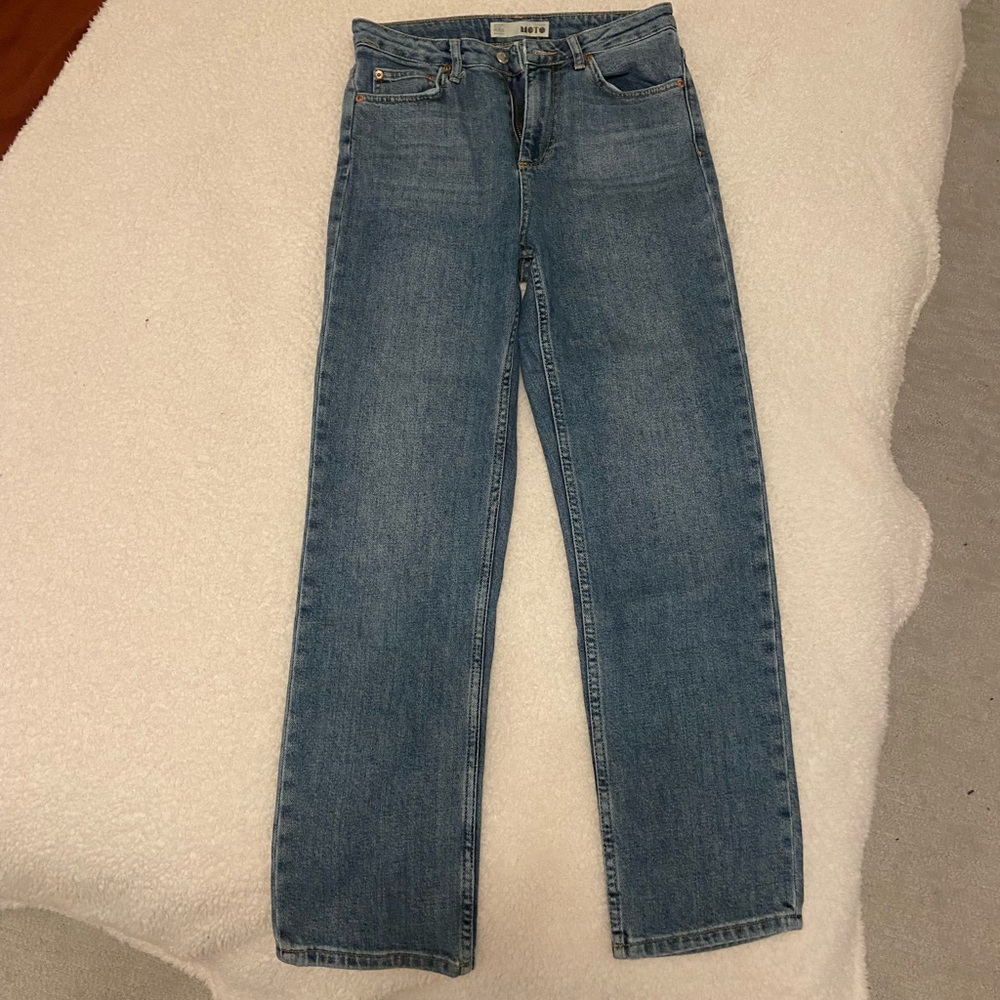 Topshop high waisted straight jeans